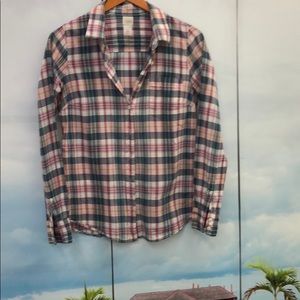Button down plaid shirt by J Crew